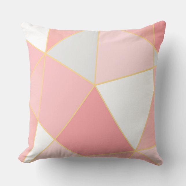 Geometric modern colourful shapes background cushion (Front)