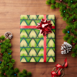 Geometric modern green decoration wrapping paper