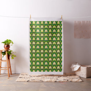 Geometric modern green texture fabric