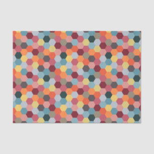 Geometric Modern Hexagon Pattern Tissue Paper