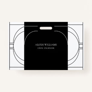 Geometric Modern Minimalist Elegant Professional ID Badge