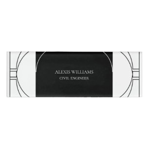 Geometric Modern Minimalist Elegant Professional Name Tag