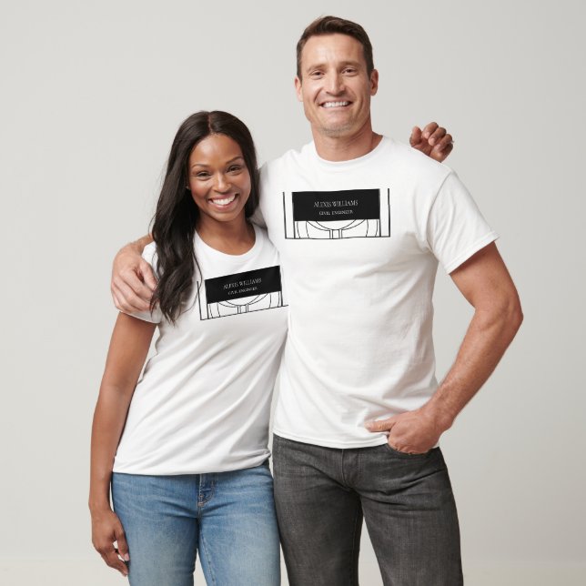 Geometric Modern Minimalist Elegant Professional T-Shirt (Unisex)