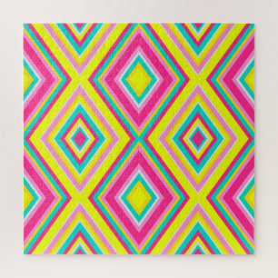 Geometric Modern Shapes Triangles Pattern Jigsaw Puzzle