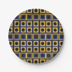 Geometric Modern Square Circle Paper Plate