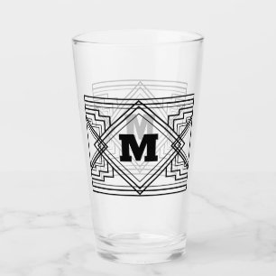 Geometric Monogram Glass