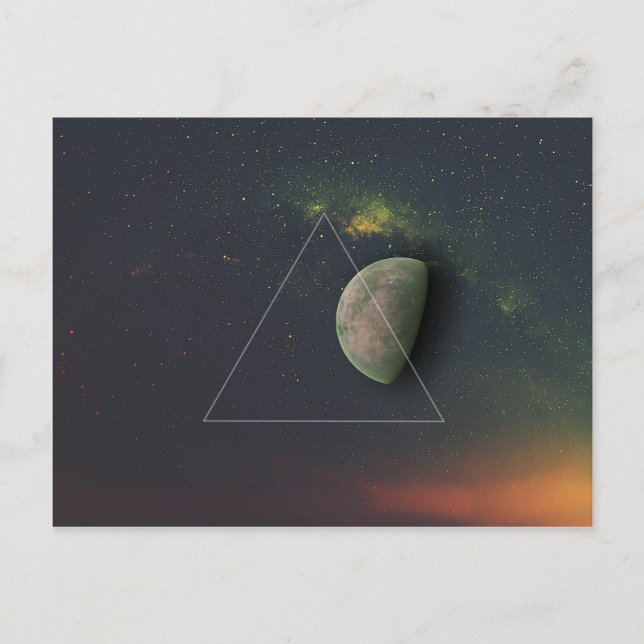 Geometric Moon Postcard (Front)