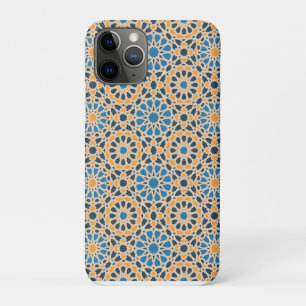 Geometric Moroccan Tile & Orange Pattern iPhone 11 Pro Case