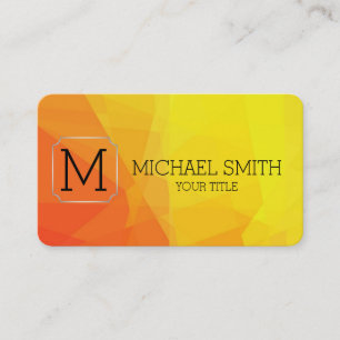 Geometric Mosaic Abstract Art Monogram #12 Business Card