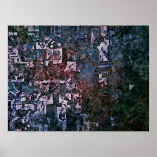 Geometric Mosaic Abstract Poster