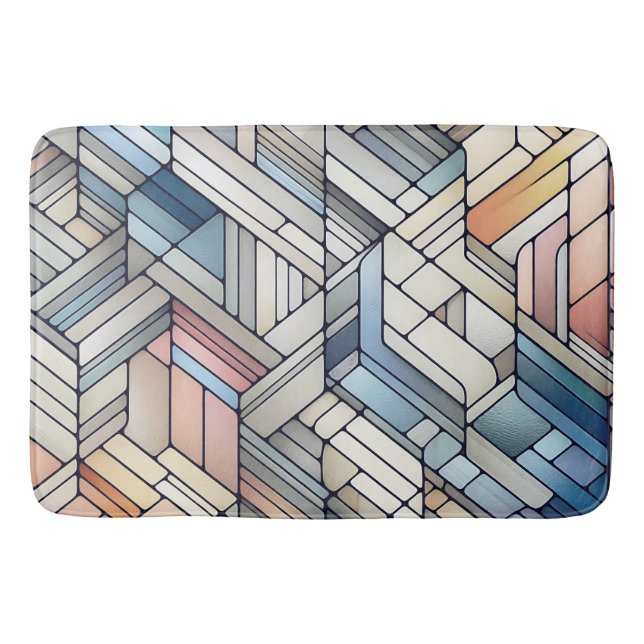 Geometric Mosaic Bath Mat (Front)