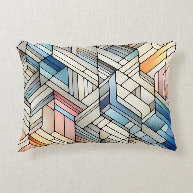 Geometric Mosaic Decorative Cushion (Front)