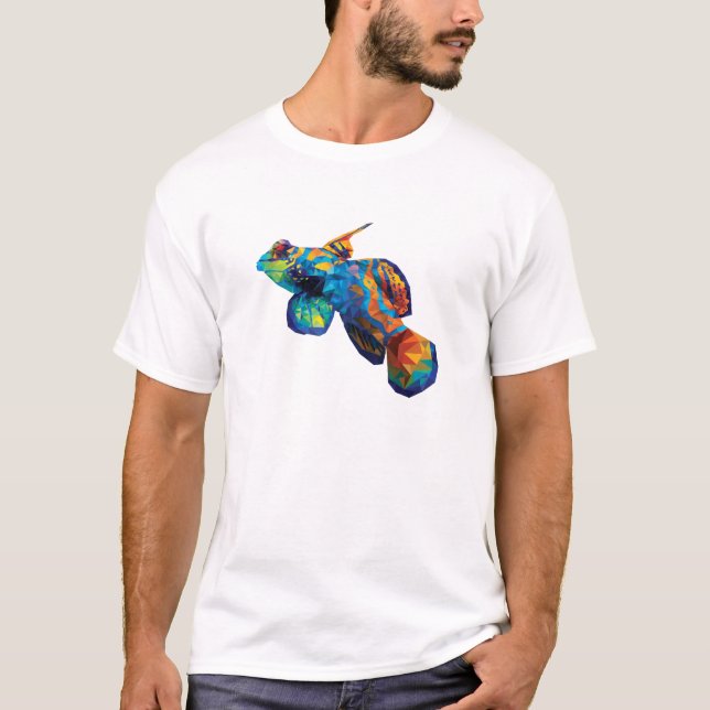 Geometric Mosaic Mandarin Dragonett Goby T-Shirt (Front)