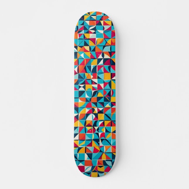 Geometric Mosaic Pattern Skateboard (Front)