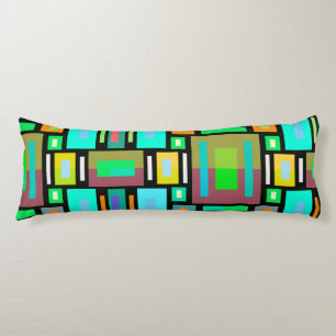 Geometric Mosaic Pillow Box Block Colorful