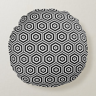 Geometric mosaic round cushion