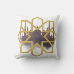 Geometric Mosque Art for Eid Cushion