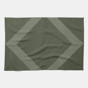 Geometric Moss Green Kitchen Towel