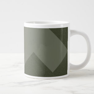 Geometric Moss Green Modern Mug