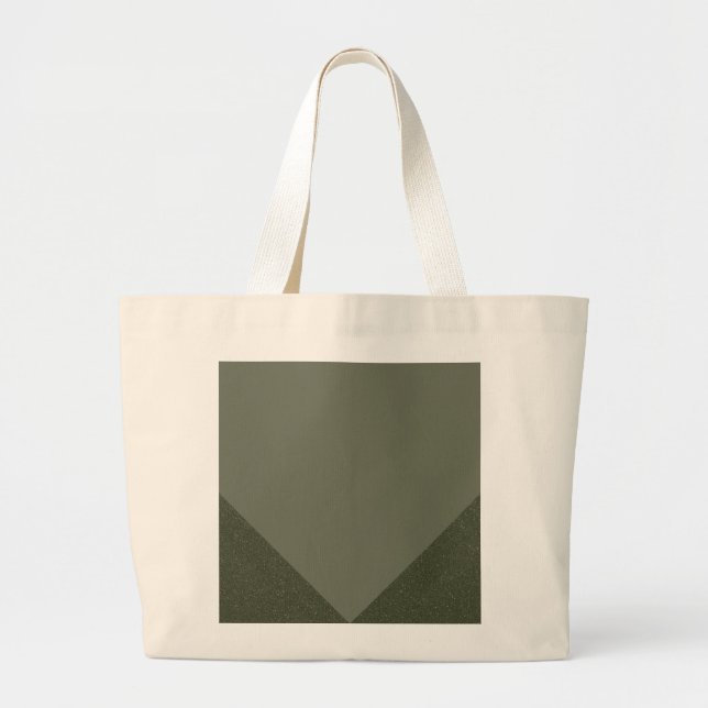 Geometric Moss Green Tote Bag (Front)
