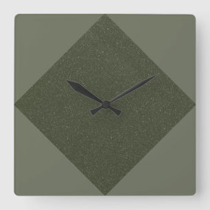 Geometric Moss Green Wall Clock