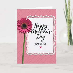Geometric Mothers Day Sister Card