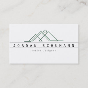 Geometric Mountain Logo   Custom Business Business Card