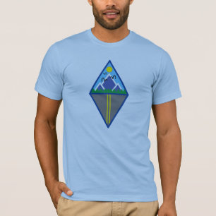Geometric Mountain Men's Blue T-Shirt