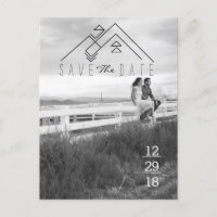 Geometric Mountain | Modern Save The Date