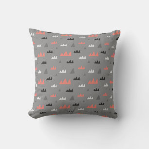 Geometric Mountain Peaks Pattern Cushion