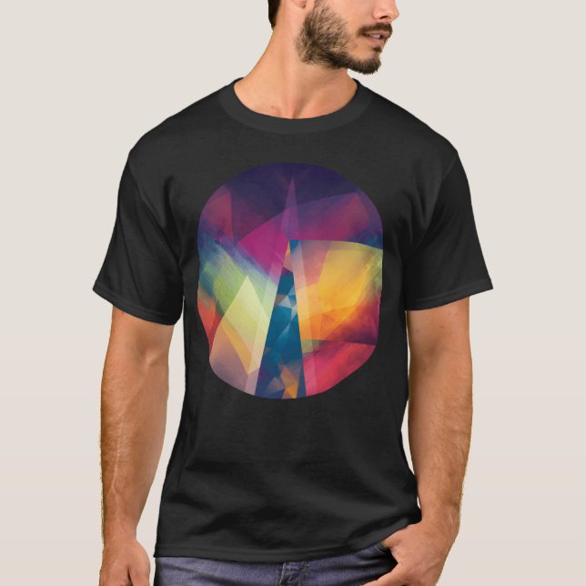 Geometric Mountains Abstract Mountain Camping Adve T-Shirt (Front)