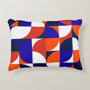 Geometric mural background. Modern and vibrant com Decorative Cushion