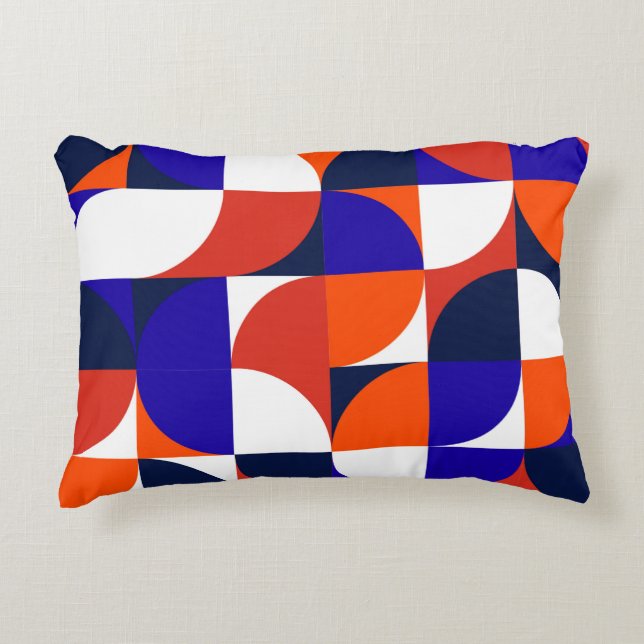 Geometric mural background. Modern and vibrant com Decorative Cushion (Front)