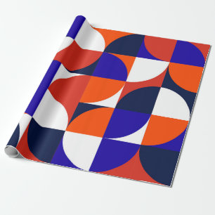 Geometric mural background. Modern and vibrant com Wrapping Paper