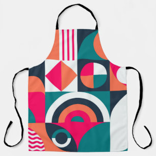 Geometric mural background. Modern style vintage i Apron