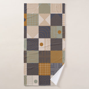 Geometric mural background. Modern style vintage i Bath Towel