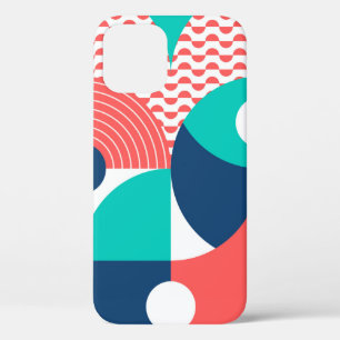 Geometric mural background. Modern style vintage i iPhone 12 Case