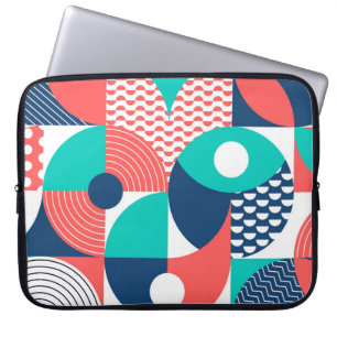 Geometric mural background. Modern style vintage i Laptop Sleeve