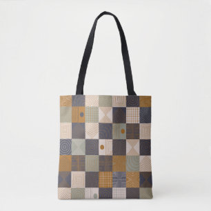Geometric mural background. Modern style vintage i Tote Bag