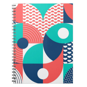 Geometric Mural Background Modern Vintage Notebook