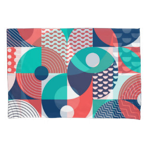 Geometric Mural Background Modern Vintage Pillowcase
