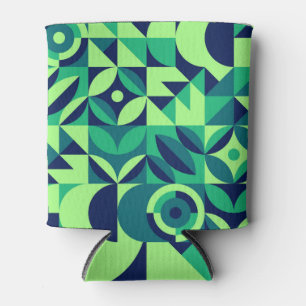 Geometric mural: modern vintage design. can cooler
