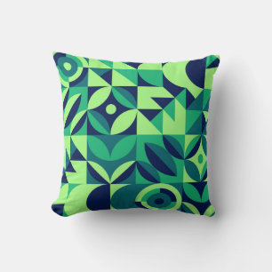 Geometric mural: modern vintage design. cushion