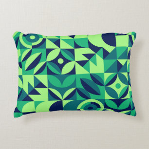 Geometric mural: modern vintage design. decorative cushion