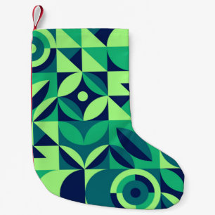 Geometric mural: modern vintage design. small christmas stocking