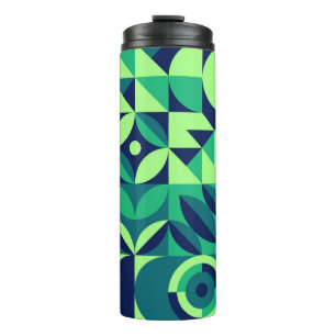 Geometric mural: modern vintage design. thermal tumbler