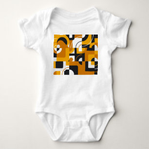 Geometric Mural: Modern Vintage Style Baby Bodysuit