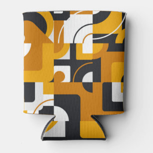 Geometric Mural: Modern Vintage Style Can Cooler