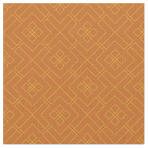 Geometric Mustard Yellow Decorative Pattern Fabric