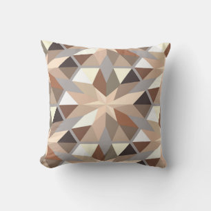 Geometric Natural Colours Pattern Cushion